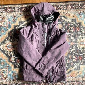 Woman’s Columbia Light Purple Hooded Weather-Resistant Coat